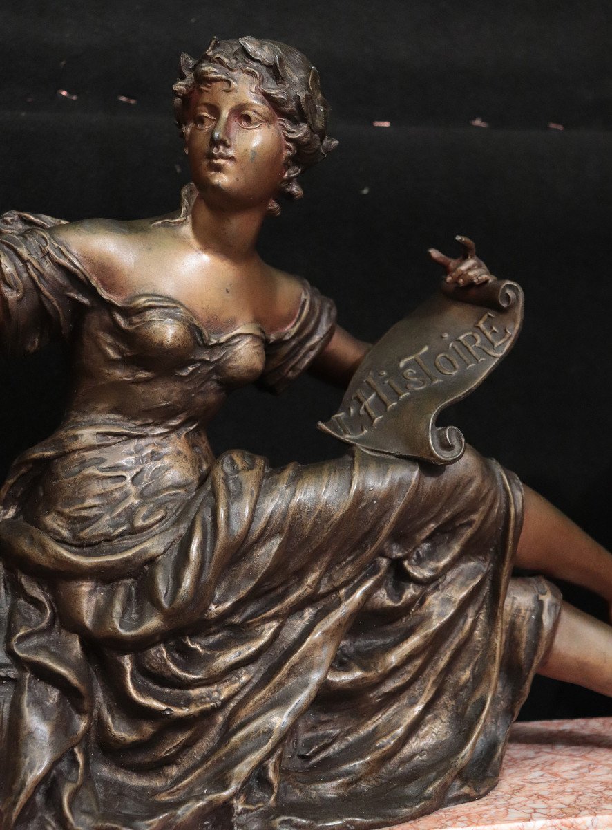 Fireplace Triptych Clock, France, 20th Century-photo-1