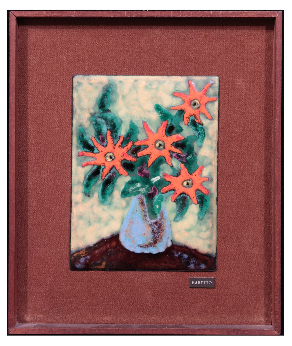 Giuseppe Maretto (milan 1908- 1984) - 2  Fleurs -photo-3