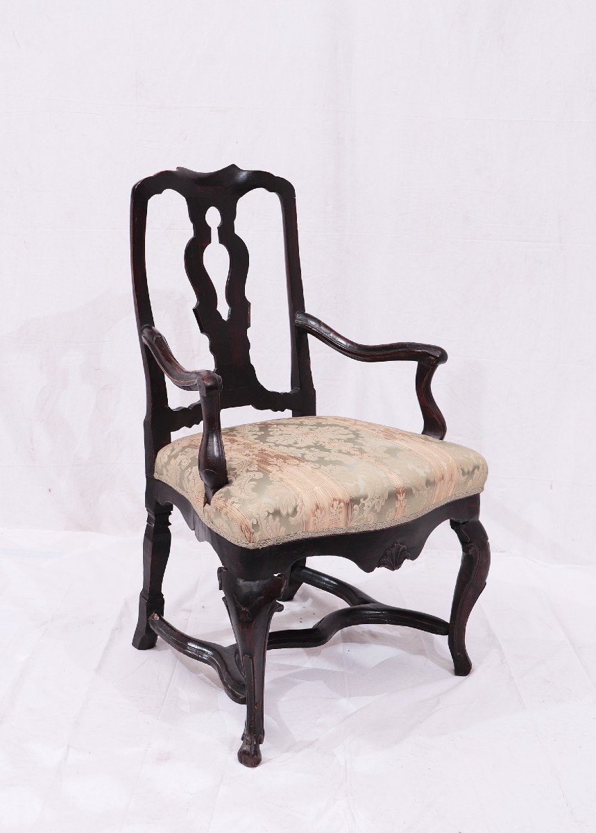 Fauteuil En Noyer, Vénétie, 18siecle-photo-2