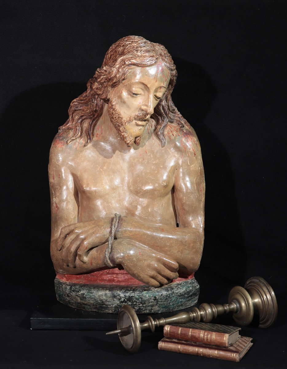  Stucco Sculpture "ecce Homo" 16th Century