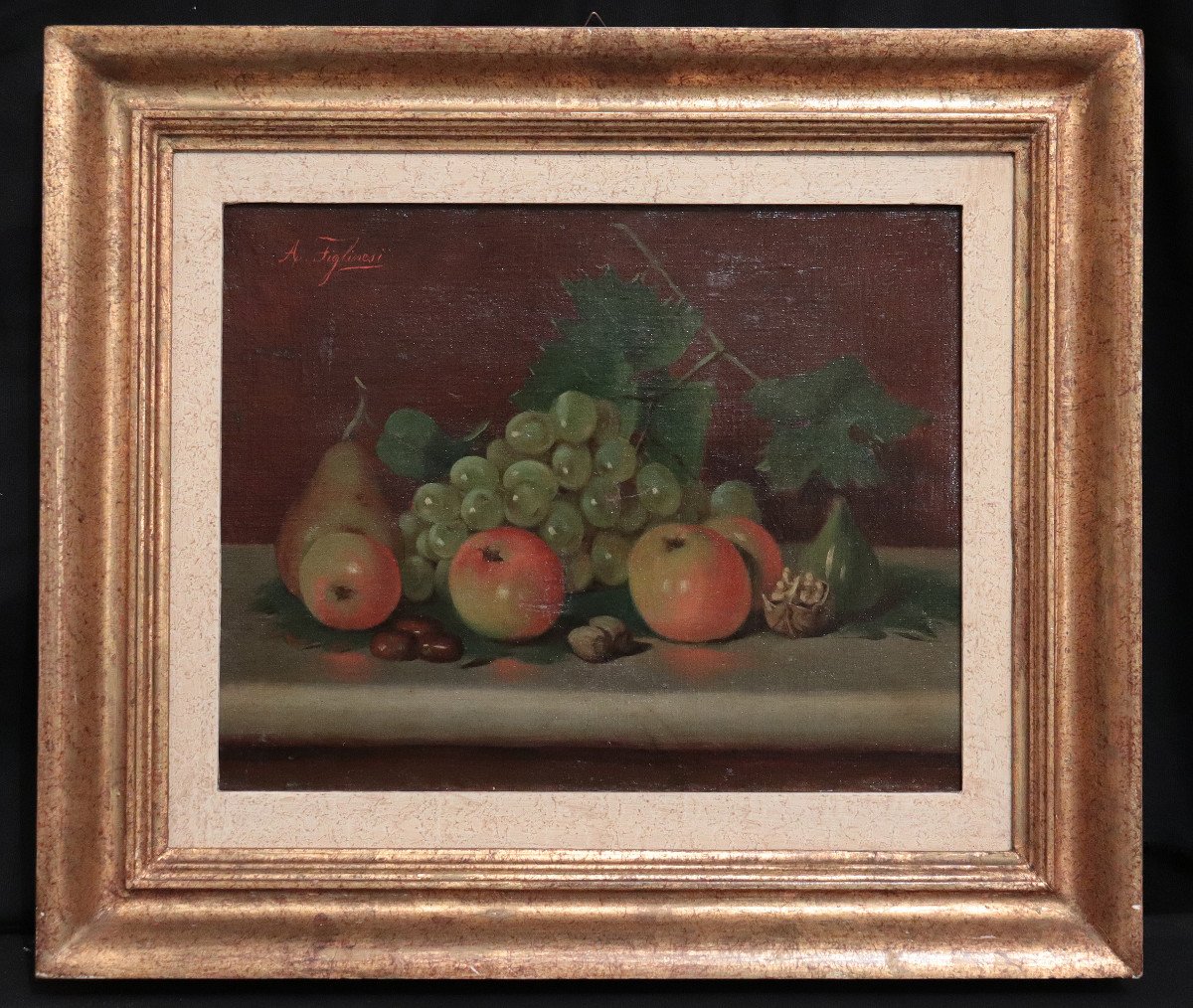 Angelo Figlinesi (florence Late 19th - Early 20th Century) - Pair Of Still Lifes-photo-3
