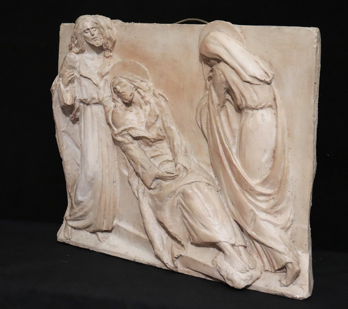 Giuseppe Siccardi (bergamo 1883-1956) - High Relief Deposition Of Christ-photo-3
