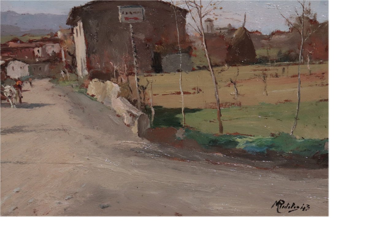 Rutilio Muti (florence 1904-1995)- Tuscan Landscape-photo-4