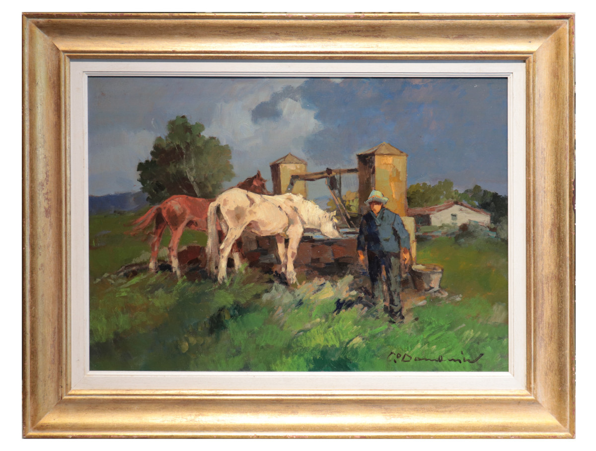 Carlo Domenici (Livourne 1897-1981) - scène champêtre
