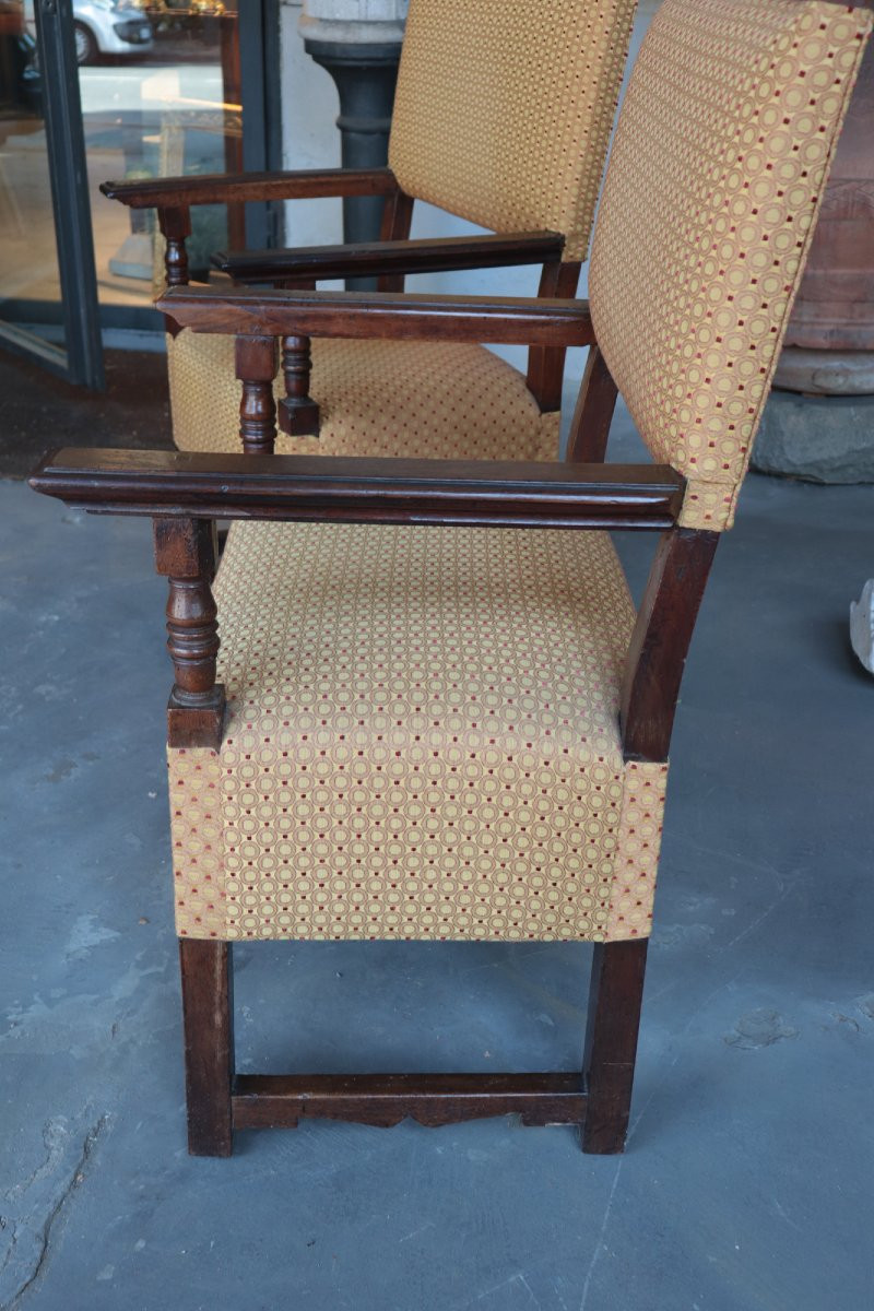 Paire De Fauteuils, Florence, 16e Siecle-photo-1