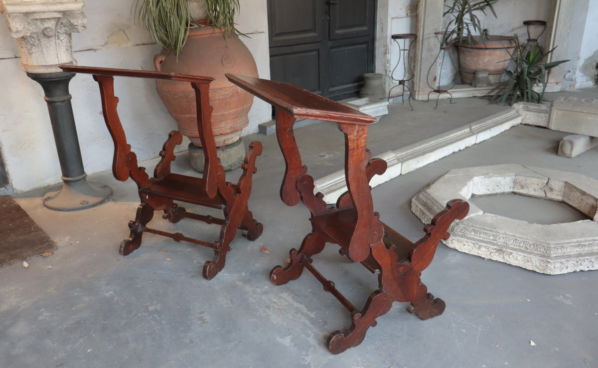 2 fauteuils Prie Dieu, Toscane, 17e Siecle-photo-1