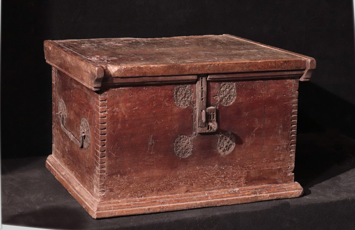 Gothic Cassone Chest, Veneto 15th Century-photo-3