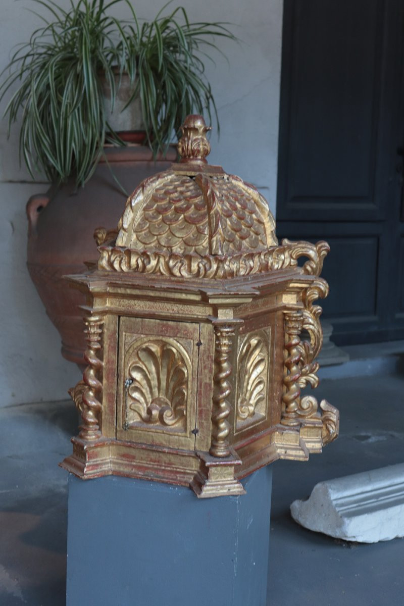 Gilded Tabernacle, Tuscany, 17th Century-photo-2
