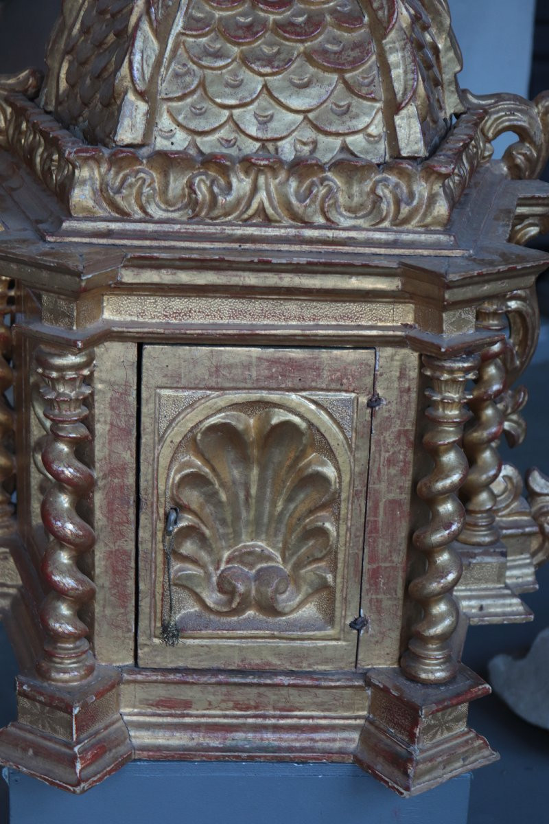Gilded Tabernacle, Tuscany, 17th Century-photo-4