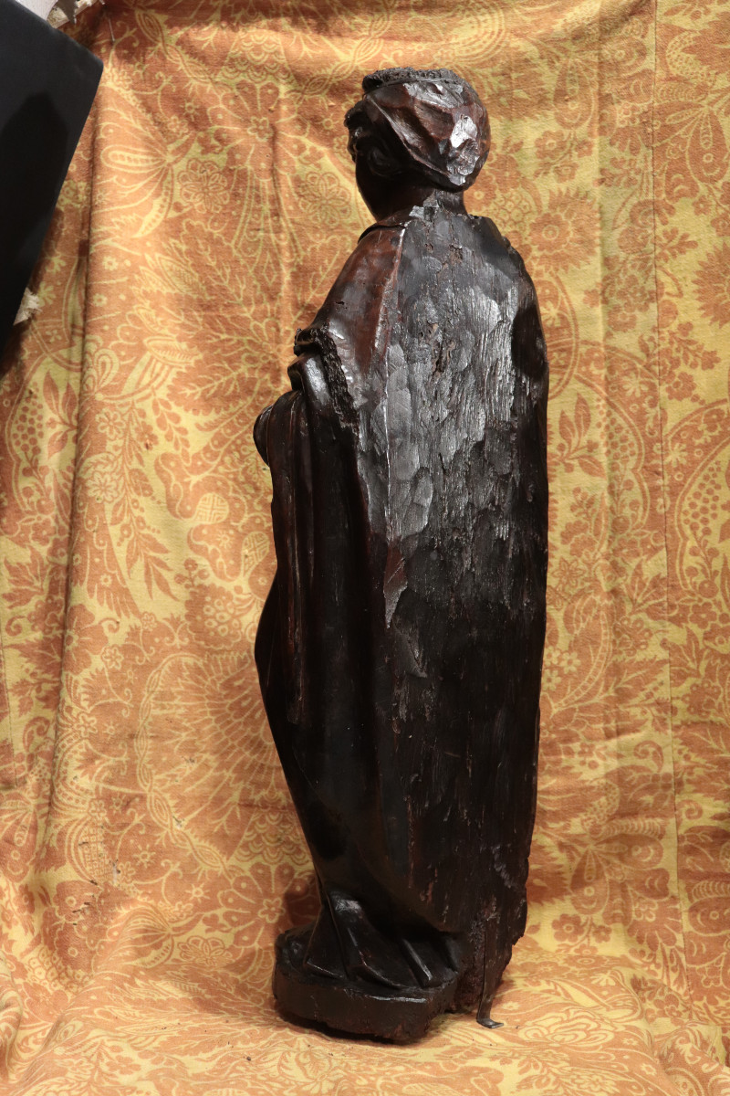 Sculpture En Bois : Judith Et Holopherne, Vénétie, 16e Siècle -photo-1