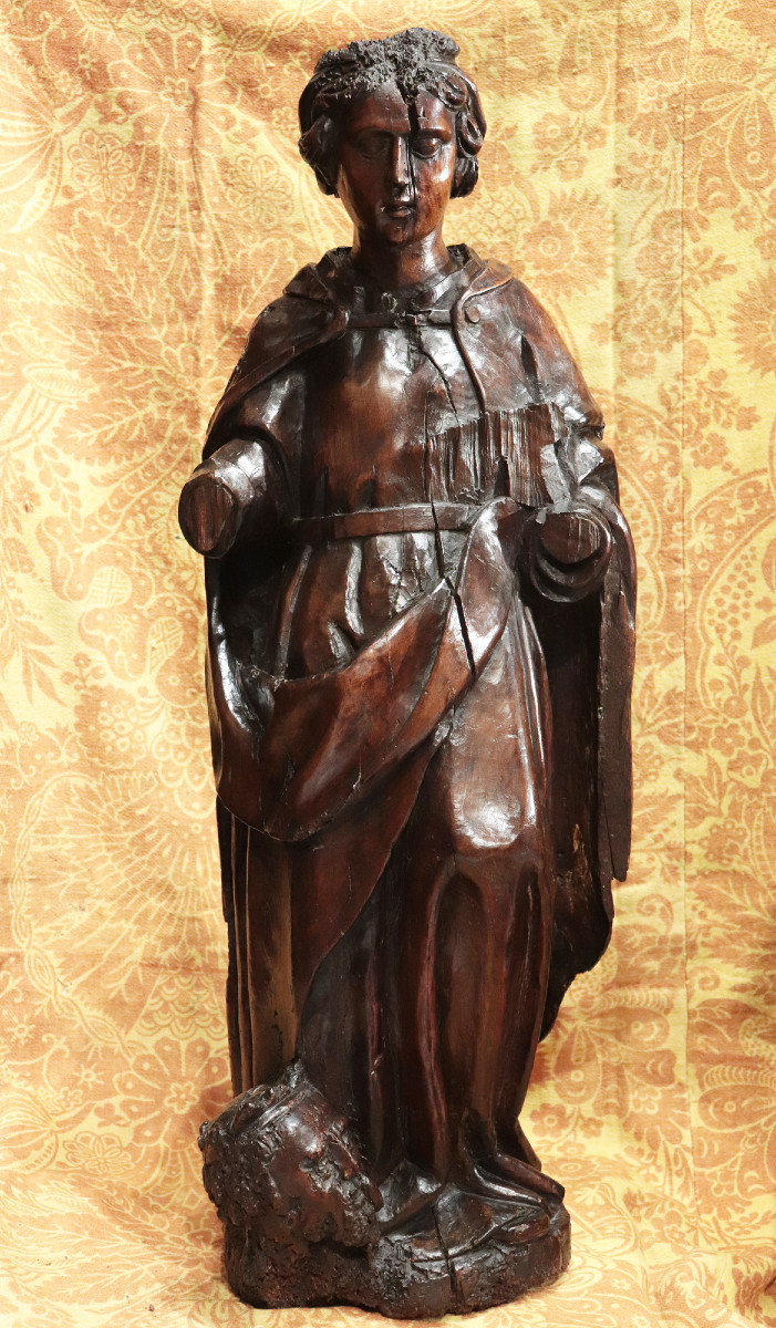 Sculpture En Bois : Judith Et Holopherne, Vénétie, 16e Siècle 