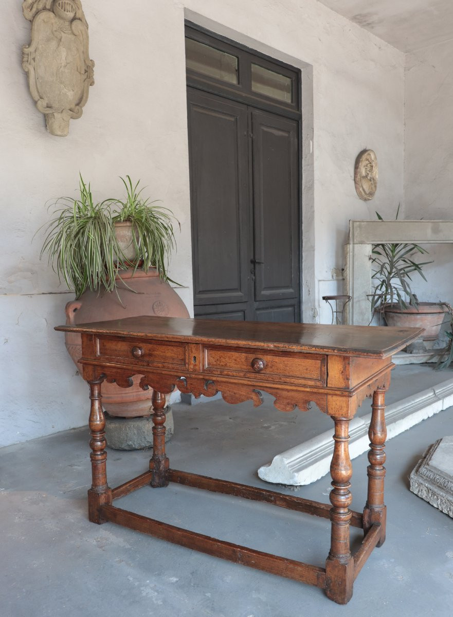 Table-console En Noyer, Toscane 17e Siècle-photo-4
