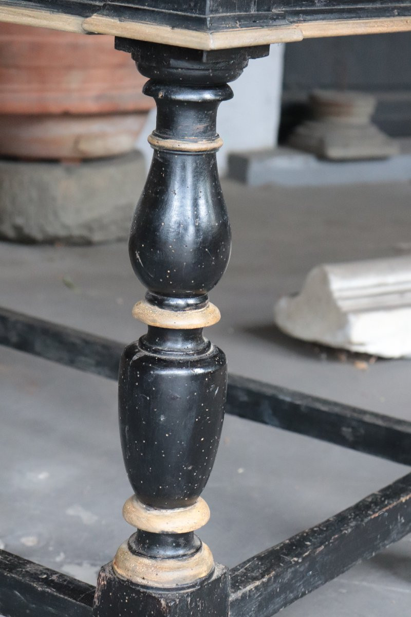 Lacquered Console Table With Marbles, Tuscany, 700s-photo-3