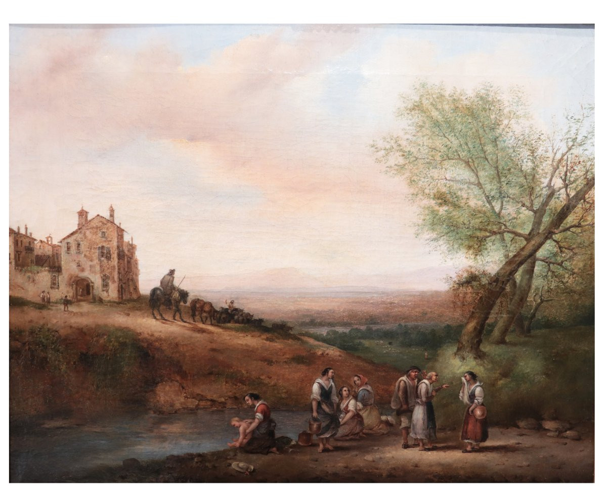 Canella Carlo (verona 1800-milan 1879) - Pair Of Landscapes-photo-3