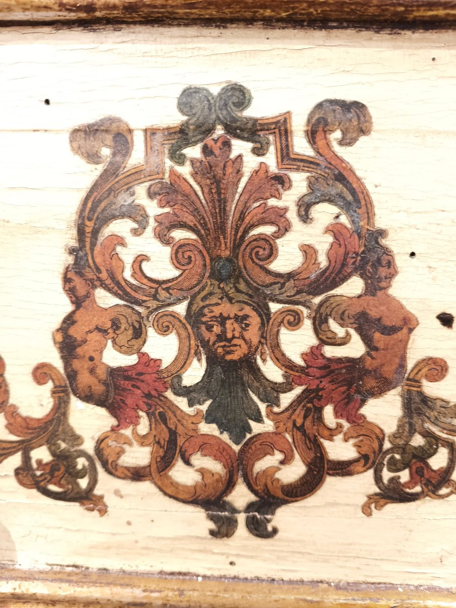 Lacquered Arte Povera Cabinet, Marche, 18th Century-photo-4