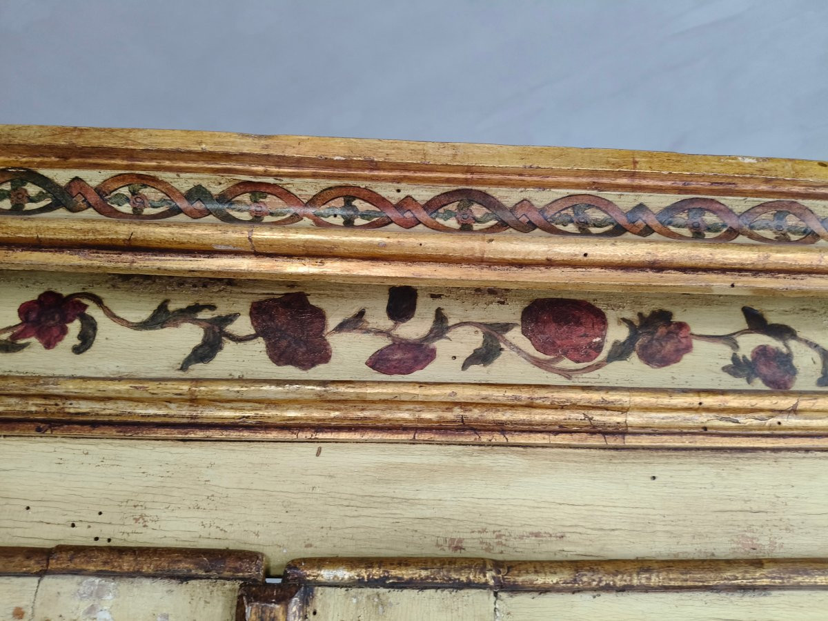 Lacquered Arte Povera Cabinet, Marche, 18th Century-photo-2