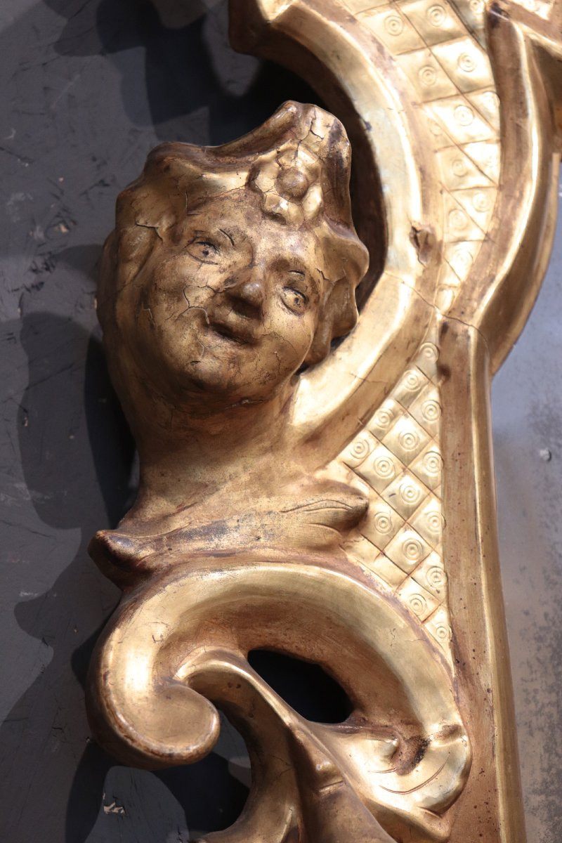 Gilded Mirror, Tuscany, Late 17th Century-photo-3