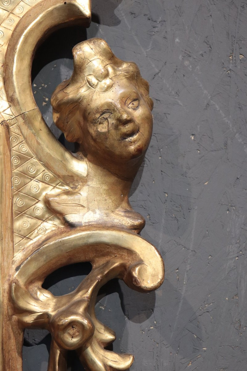 Gilded Mirror, Tuscany, Late 17th Century-photo-1