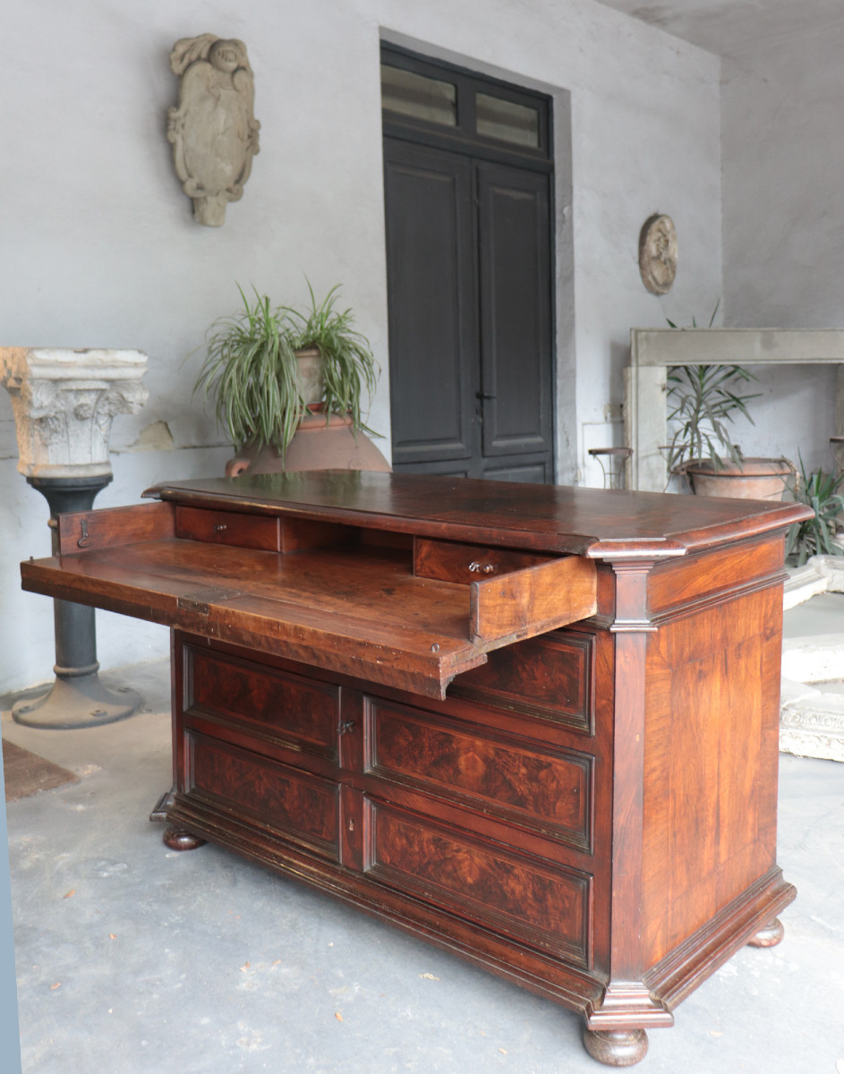 Commode Toscane Avec Bureau, Fin Du 17e Siècle -photo-3