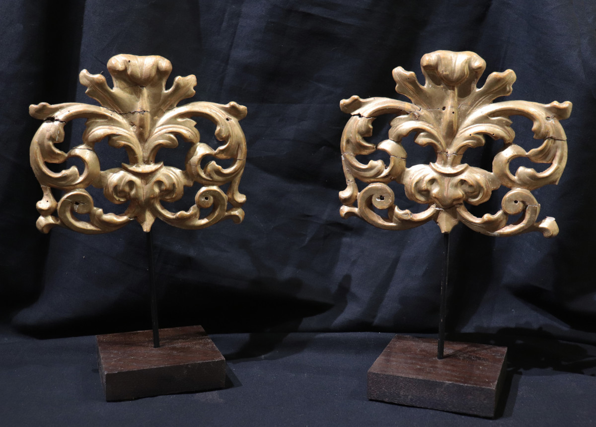 Paire de frises dorées, Toscane, 18e siècle