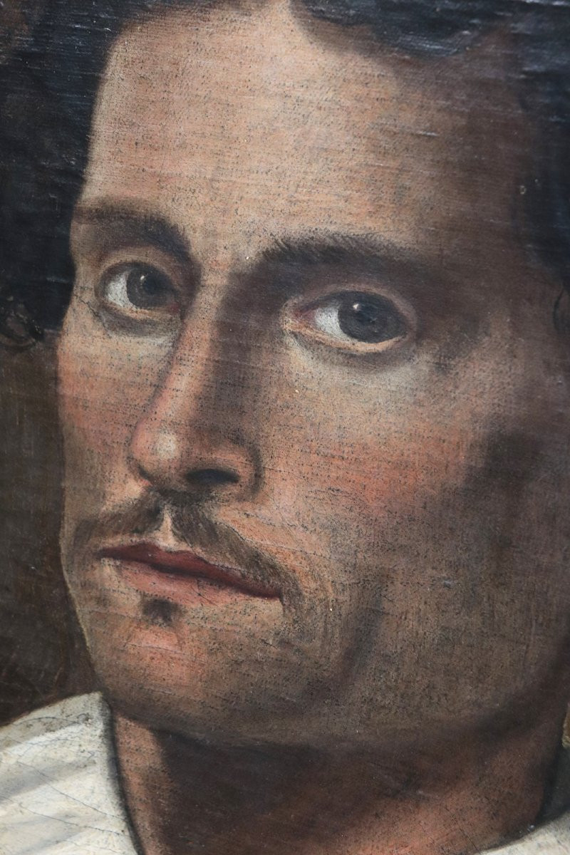 Peinture Ancienne : Portrait, Florence, 18e Siècle-photo-3