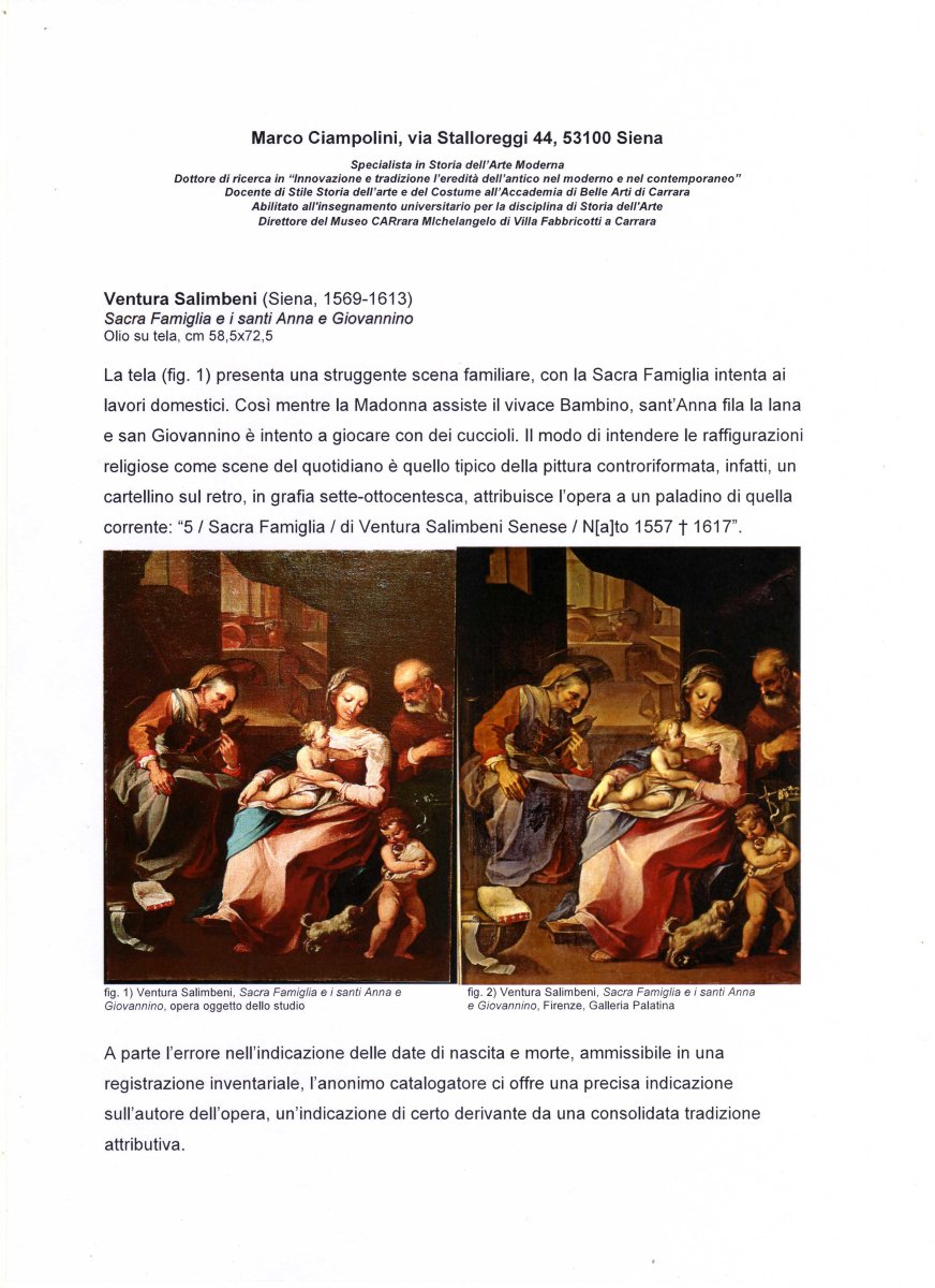 Ventura Salimbeni (1568-1613) - Sainte Famille-photo-3