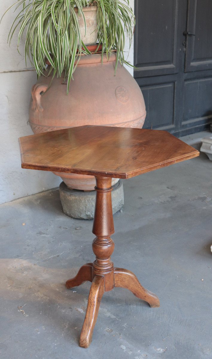Hexagonal Table, Tuscany, 19th Century