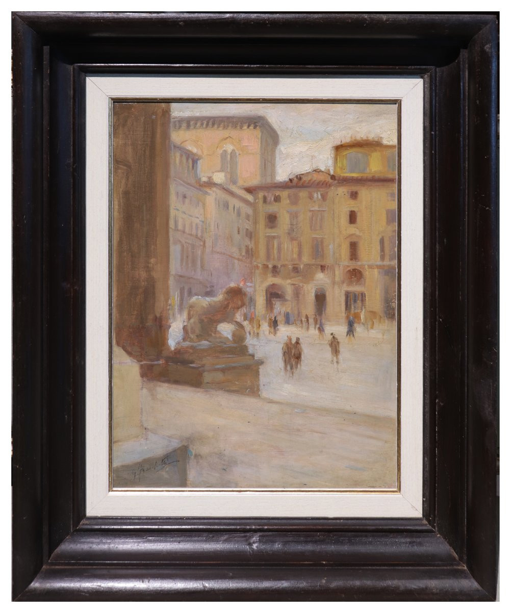 Giuseppe Fraschetti (Florence 1879 - 1956) 2 Paysages florentins-photo-2