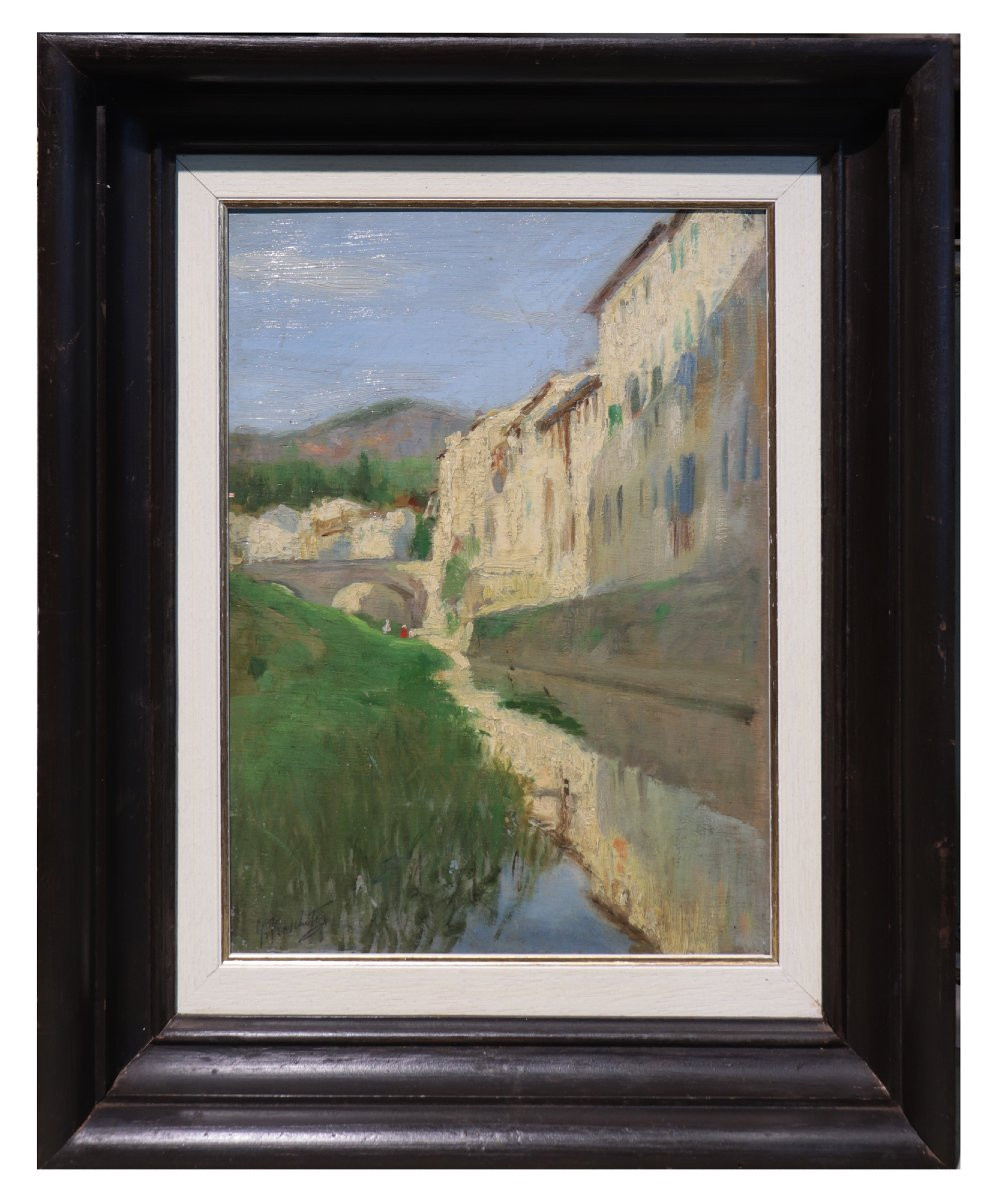 Giuseppe Fraschetti (Florence 1879 - 1956) 2 Paysages florentins-photo-4