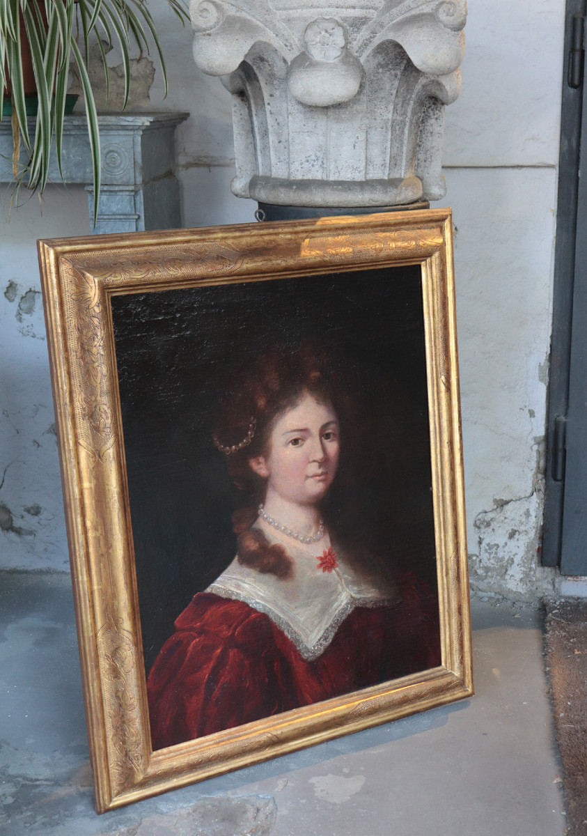 Portrait d'Une Dame, Peintre Français, 18e Siècle