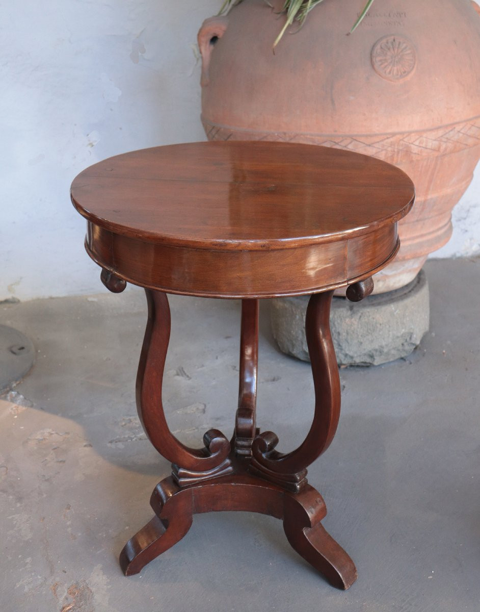 Table ronde à panier, Toscane, XIXe siècle-photo-2