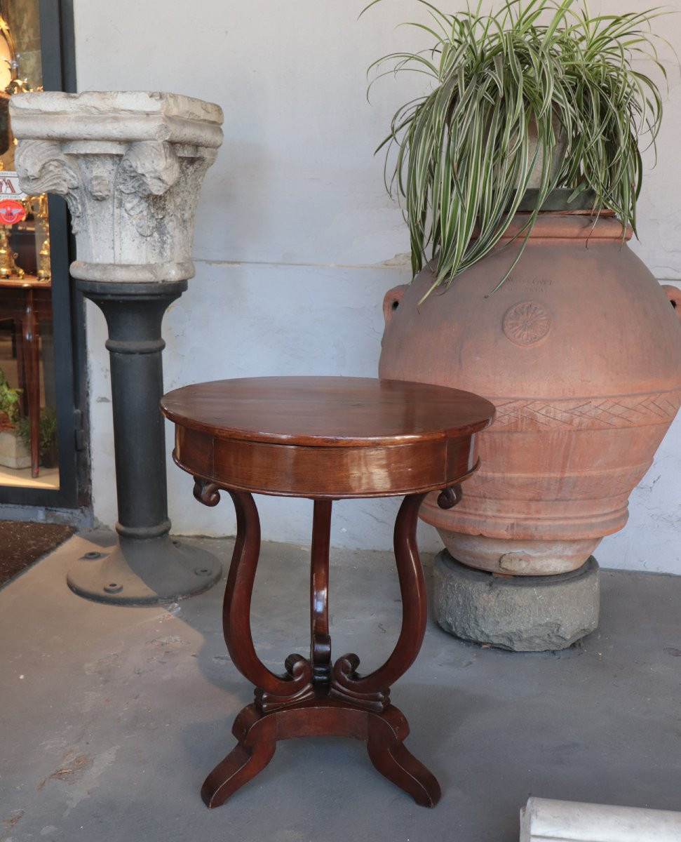 Table ronde à panier, Toscane, XIXe siècle-photo-3