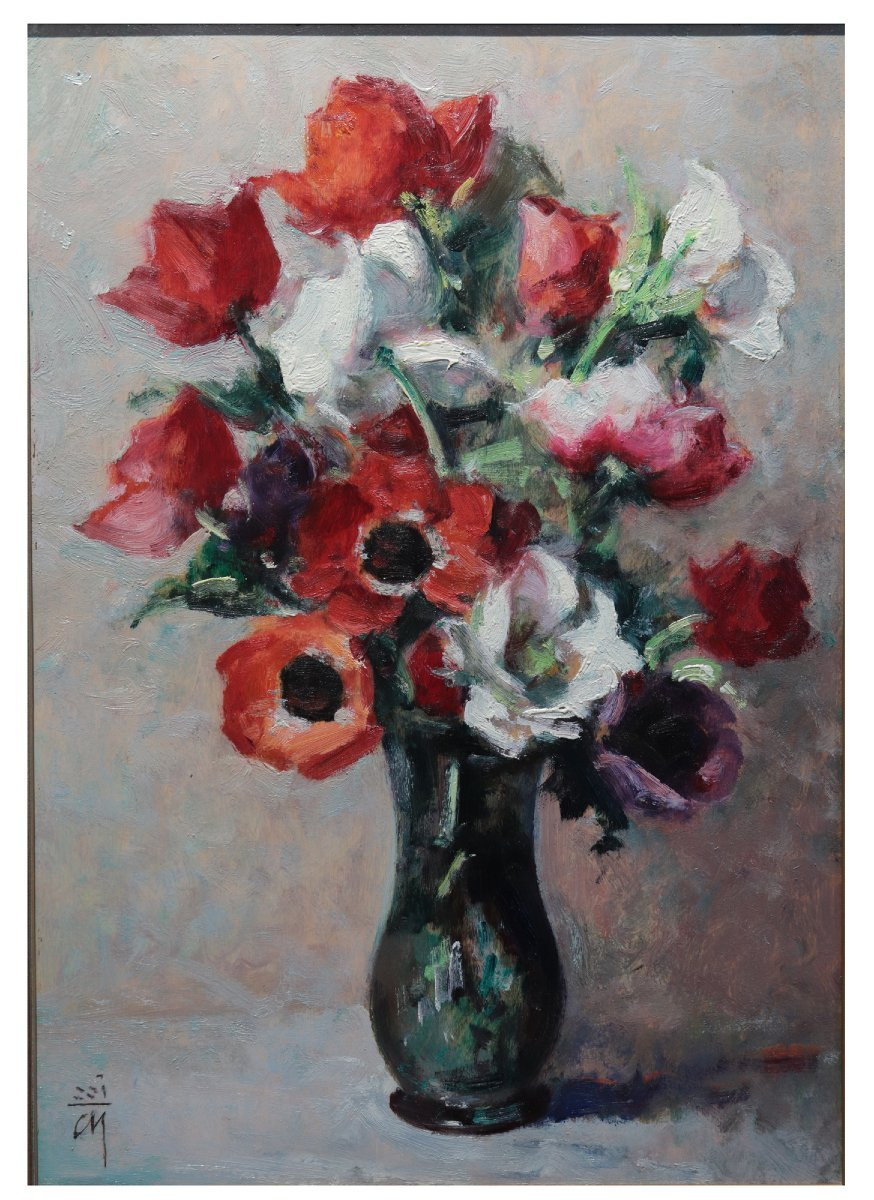 Corrado Michelozzi (Livourne, 1883-1965) - Vase de fleurs-photo-2