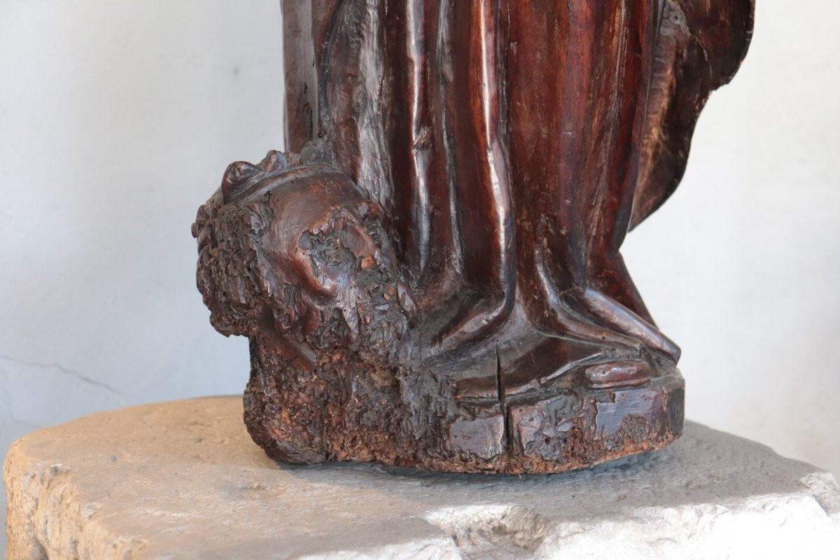 Sculpture En Bois : Judith Et Holopherne, Vénétie, 16e Siècle-photo-4