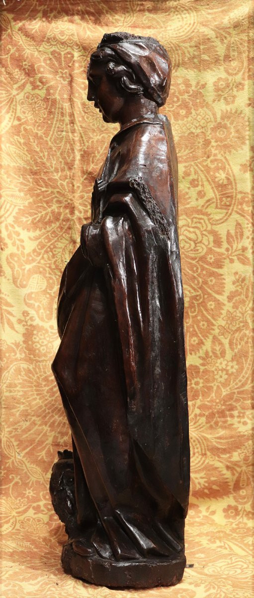 Sculpture En Bois : Judith Et Holopherne, Vénétie, 16e Siècle-photo-3