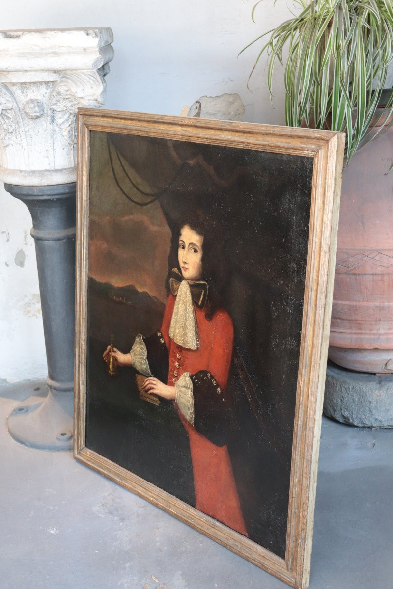 French School Tableau, Portrait, 17th Century-photo-4