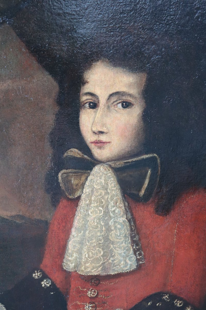 French School Tableau, Portrait, 17th Century-photo-1