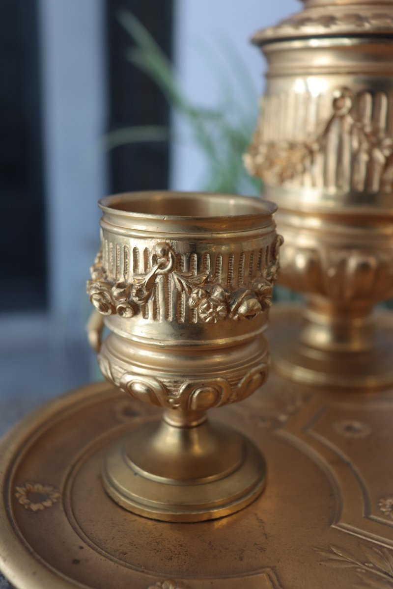 Gilded Bronze Inkwell, Napoleon III-photo-4