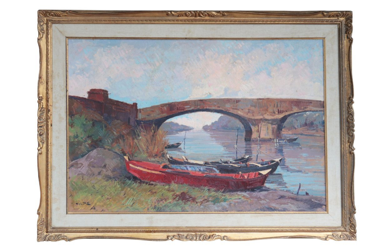 Angiolo Volpe (Livourne, 1943) - Paysage toscan-photo-2