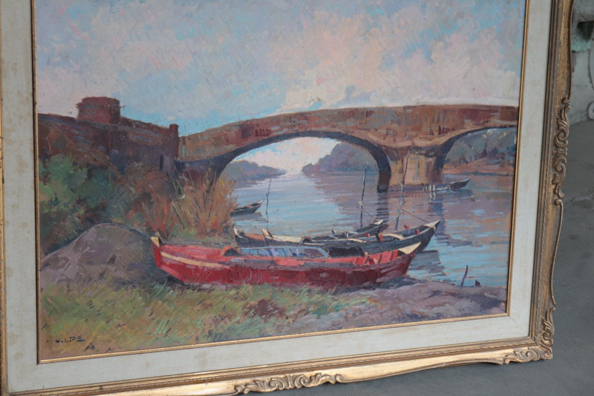 Angiolo Volpe (Livourne, 1943) - Paysage toscan-photo-4