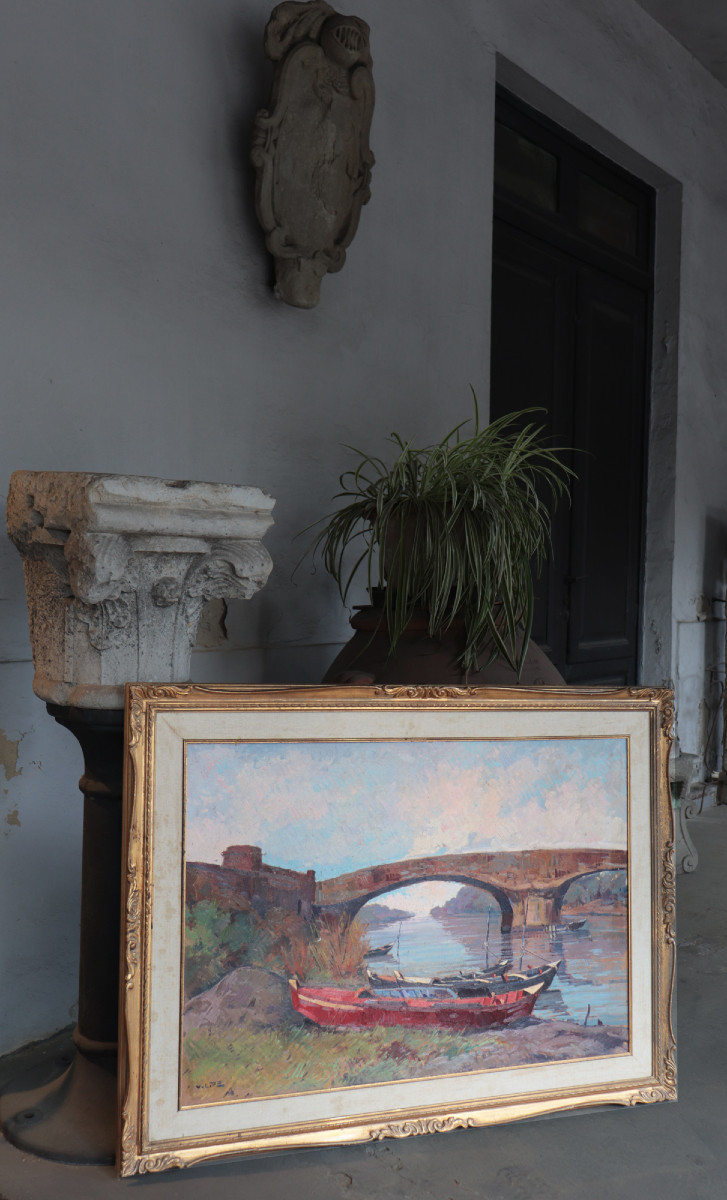 Angiolo Volpe (Livourne, 1943) - Paysage toscan