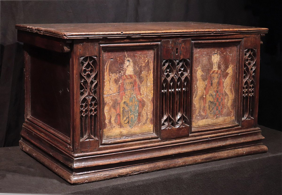 Gothic Chest, France, 15th Century-photo-2