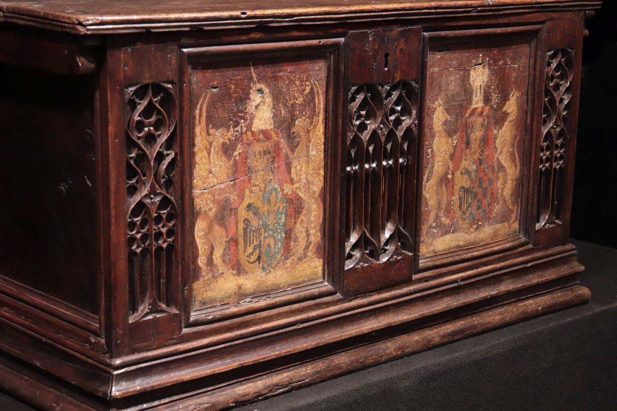 Gothic Chest, France, 15th Century-photo-3