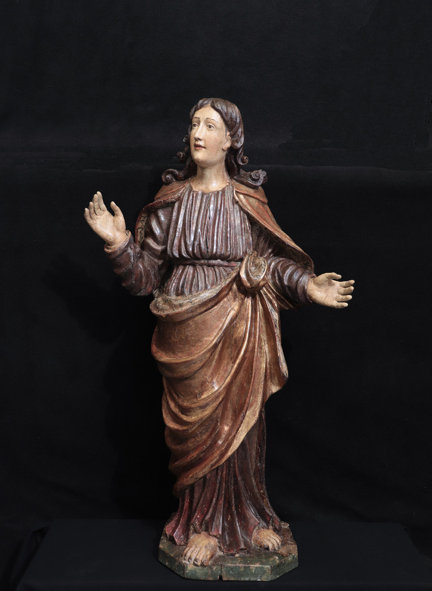 Wooden Sculpture:   'st. John', 17th Century