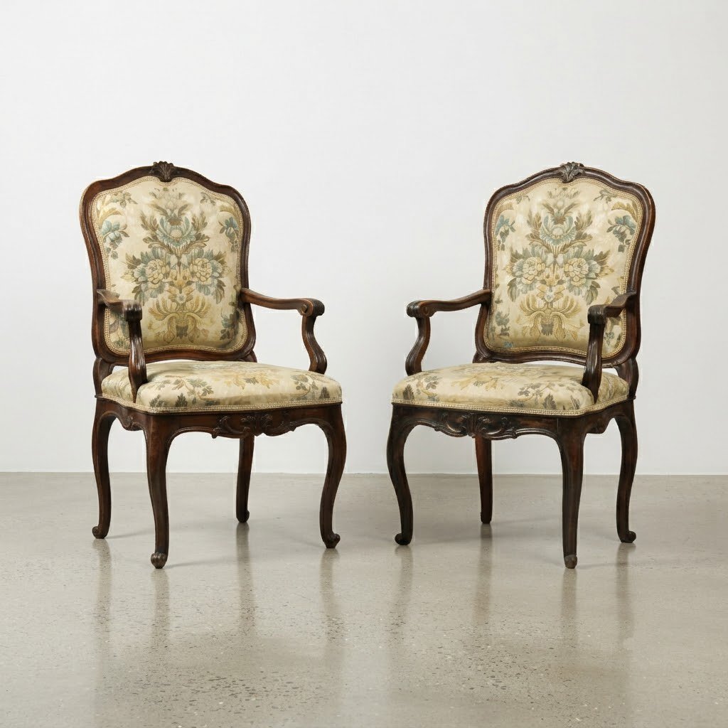 Paire de fauteuils italiens, 18e siècle