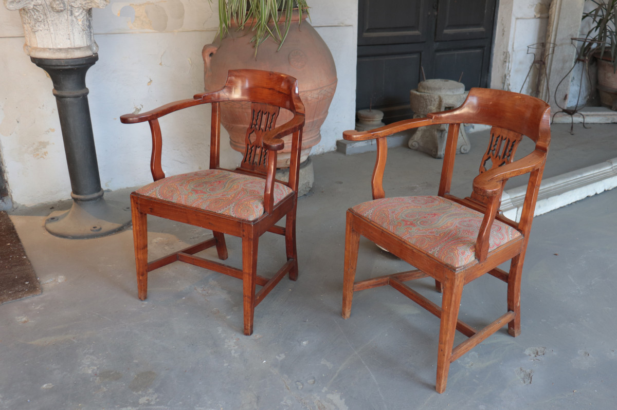 Paire de fauteuils, Toscane fin du 18e siècle-photo-2