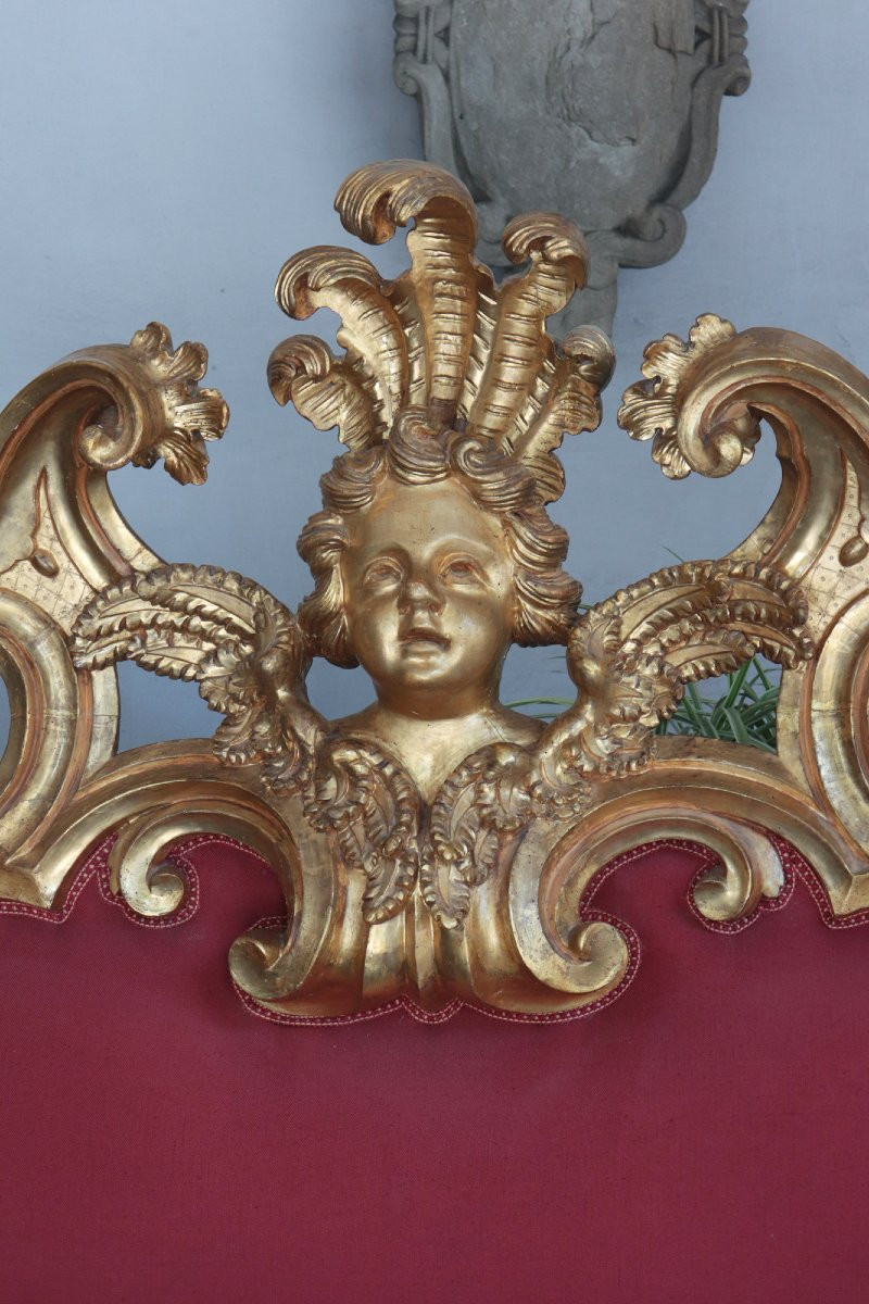Tête de lit dorée, Toscane, 18e siècle-photo-2