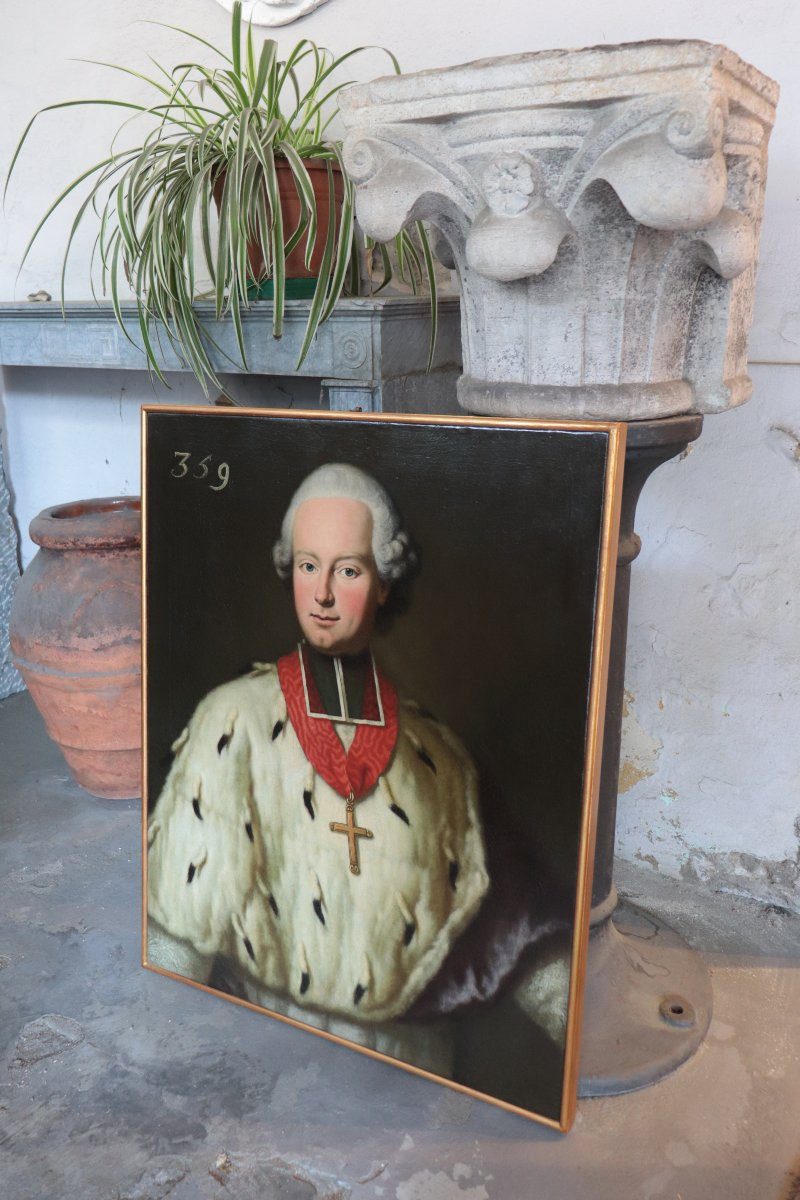 Portrait ancien d'un personnage, Allemagne, 18e siècle-photo-2