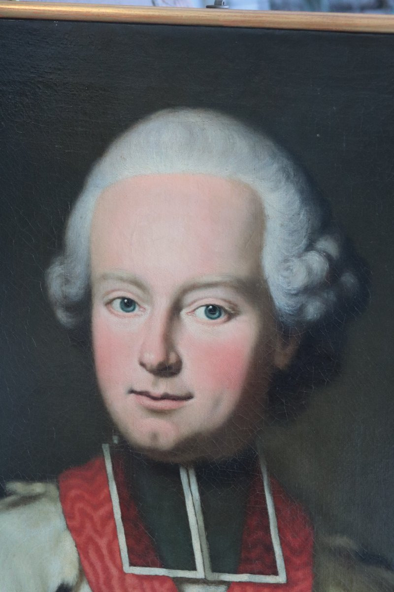 Portrait ancien d'un personnage, Allemagne, 18e siècle-photo-4