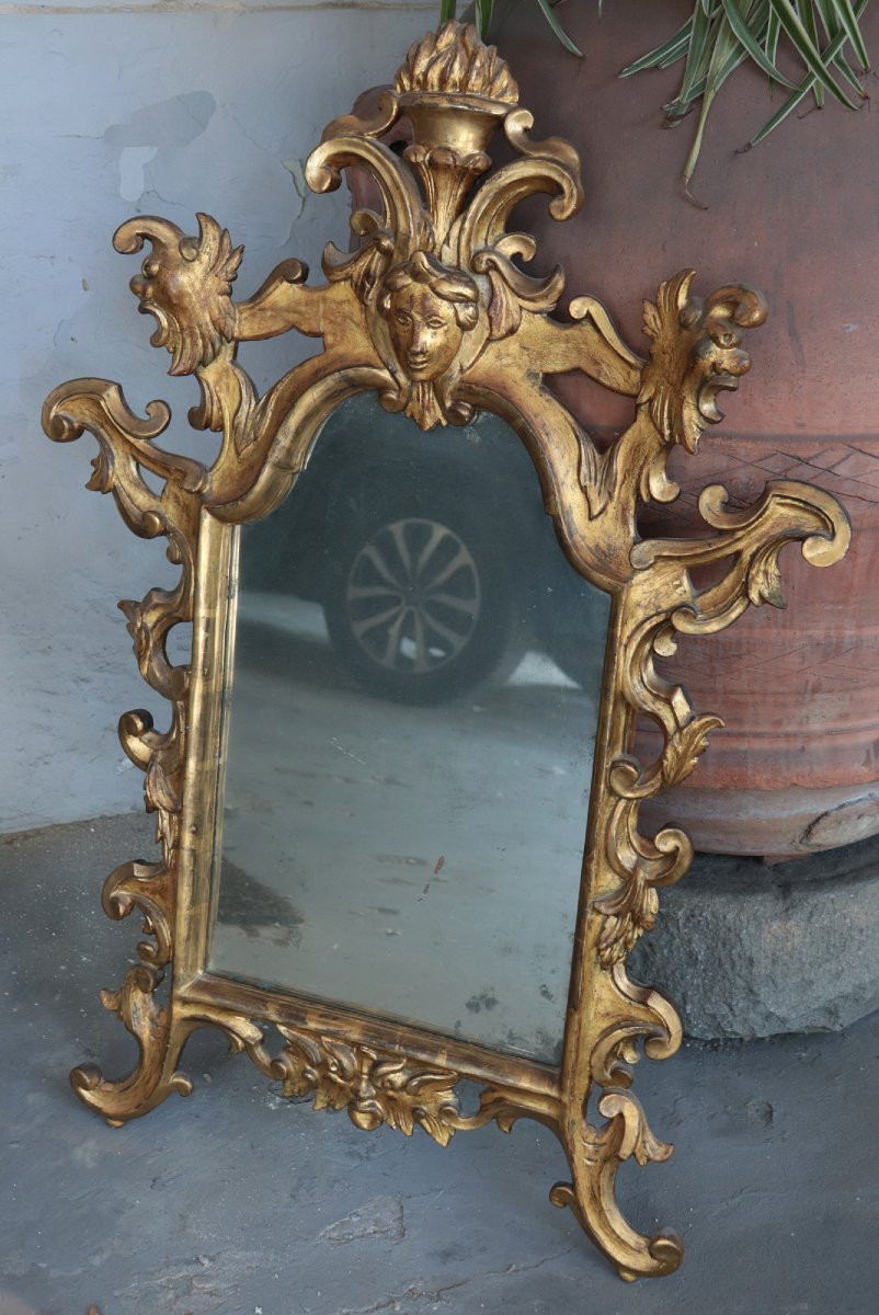Miroir doré, Lucques, 19e siècle-photo-3